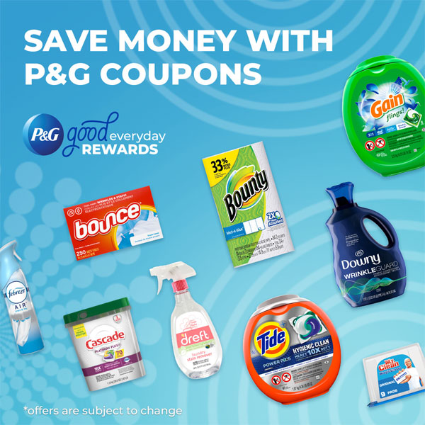 Free Downy, Gain, Tide Bounce coupons