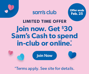 Sam's club Sam's Cash membership deal