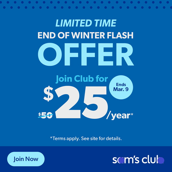 Sam's Club Membership offer.