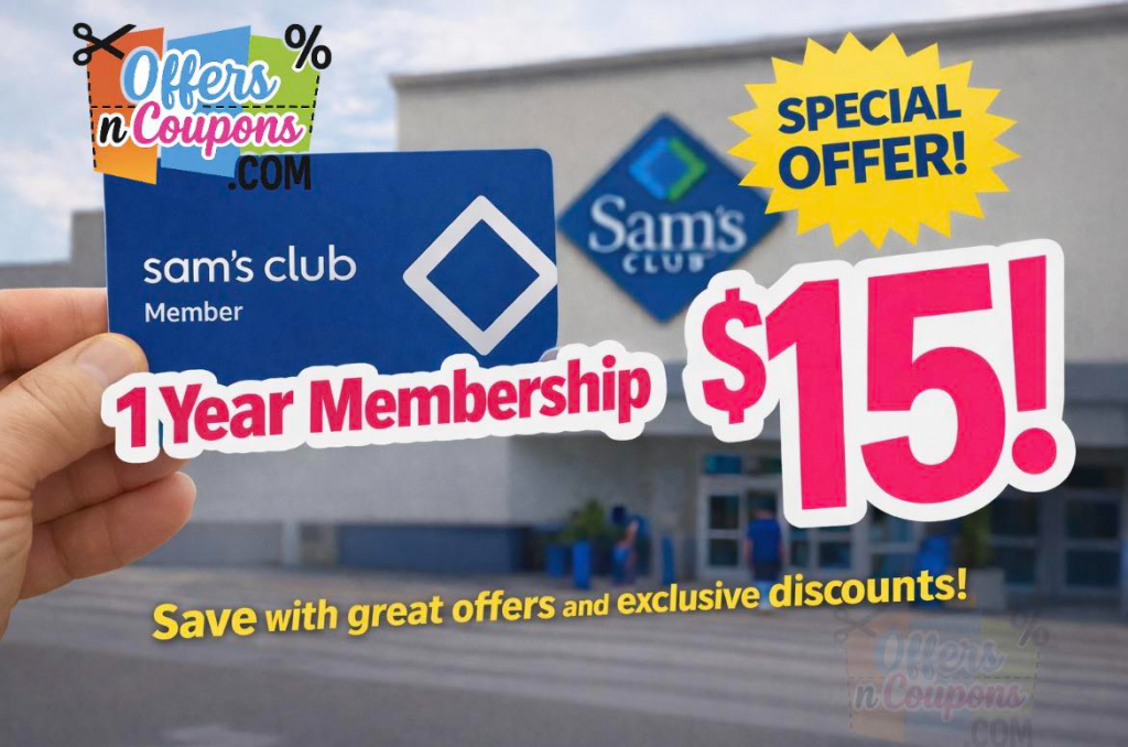 Sams Club membership for only $15